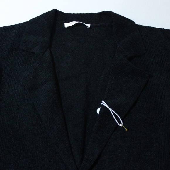 Aha Selected Men's Stretch Knit Midweight One Button Blazer Black Large - Picture 4 of 4